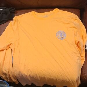 Vineyard Vines Men's Bright Orange Long Sleeve Tee